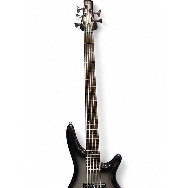 Used Ibanez 5 string bass Grey Electric Bass Guitar