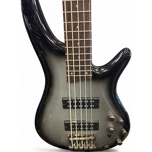 Used Ibanez 5 string bass Grey Electric Bass Guitar