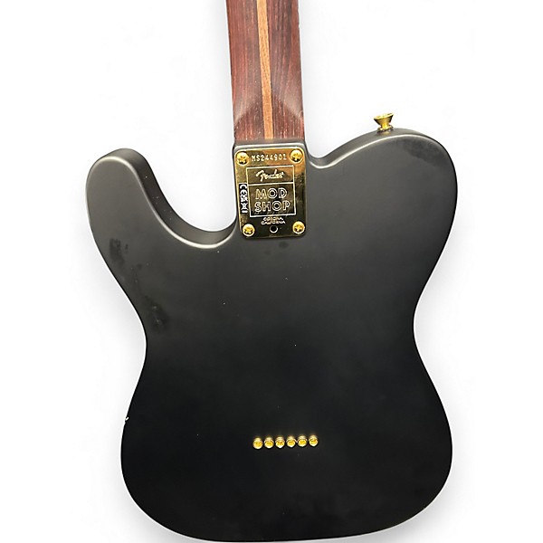 Used Fender American Mod Shop Telecaster Satin Black Solid Body Electric Guitar