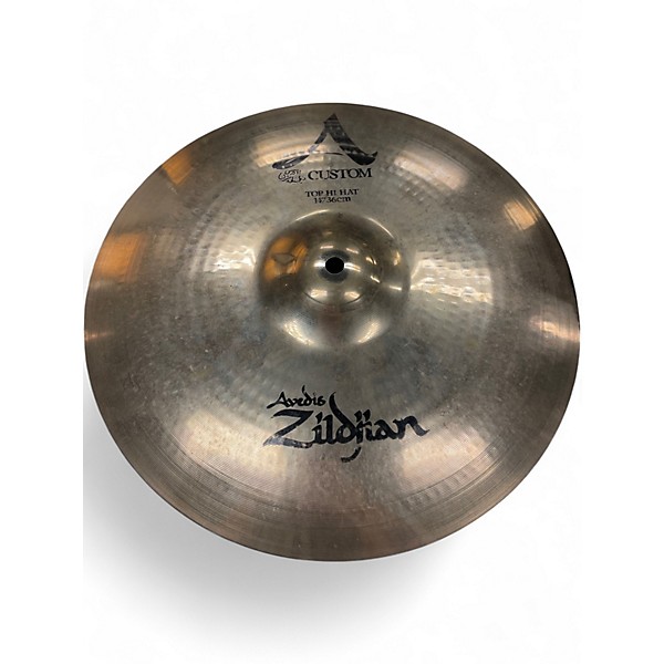 Used Zildjian 14in A Custom Hi Hat Pair Cymbal