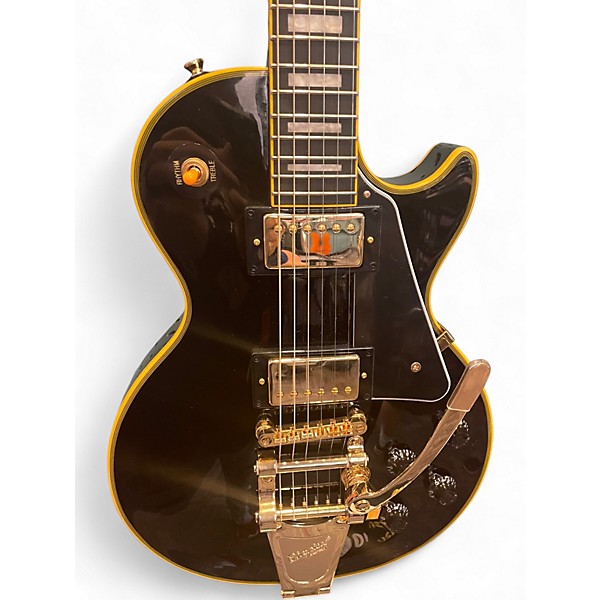 Used Epiphone Joe Bonamassa Les Paul Custom Black and Gold Solid Body Electric Guitar