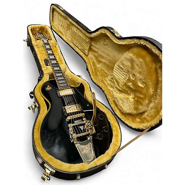 Used Epiphone Joe Bonamassa Les Paul Custom Black and Gold Solid Body Electric Guitar