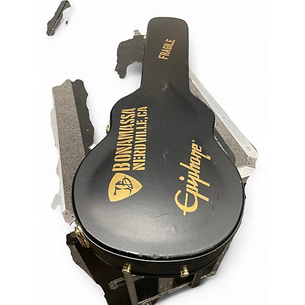 Used Epiphone Joe Bonamassa Les Paul Custom Black and Gold Solid Body Electric Guitar