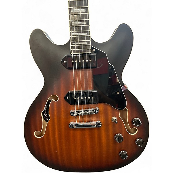 Used Grote SEMI HOLLOW 2 Tone Sunburst Hollow Body Electric Guitar