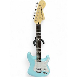 Used Fender Tom Delonge Signature Stratocaster Daphne Blue Solid Body Electric Guitar
