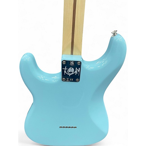 Used Fender Tom Delonge Signature Stratocaster Daphne Blue Solid Body Electric Guitar