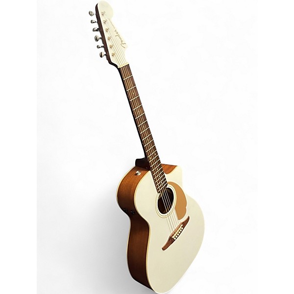 Used Fender Newporter Player Classic White Acoustic Electric Guitar