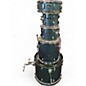 Used Pearl 5 Piece ROADSHOW AQUA BLUE GLITTER Drum Kit thumbnail