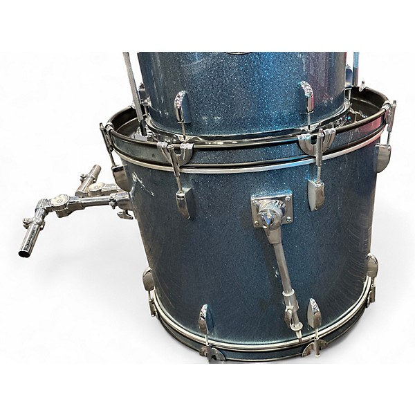 Used Pearl 5 Piece ROADSHOW AQUA BLUE GLITTER Drum Kit