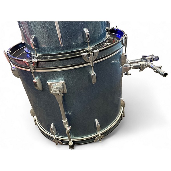Used Pearl 5 Piece ROADSHOW AQUA BLUE GLITTER Drum Kit