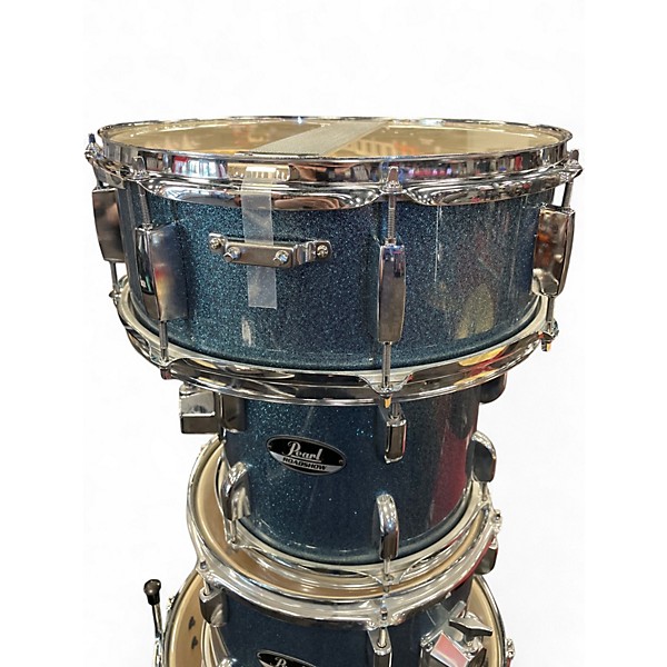 Used Pearl 5 Piece ROADSHOW AQUA BLUE GLITTER Drum Kit