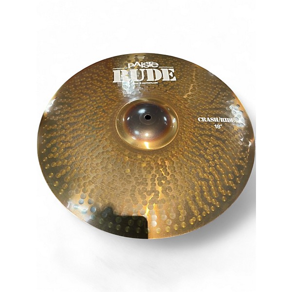 Used Paiste 18in Rude Classic Crash Ride Cymbal