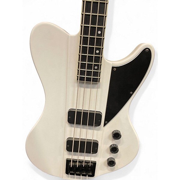 Used Schecter Guitar Research ULTRA BASS White Electric Bass Guitar