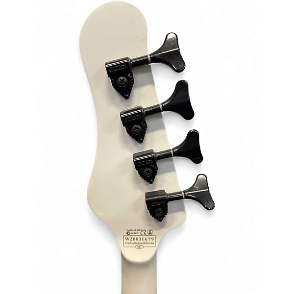 Used Schecter Guitar Research ULTRA BASS White Electric Bass Guitar