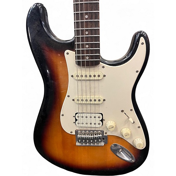 Used Squier Bullet Stratocaster HSS 2 Tone Sunburst Solid Body Electric Guitar