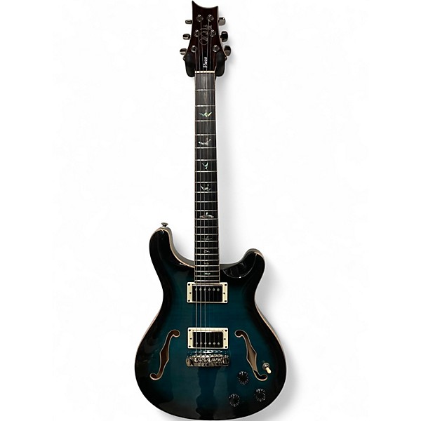 Used PRS SE Hollowbody II Piezo Blue Hollow Body Electric Guitar