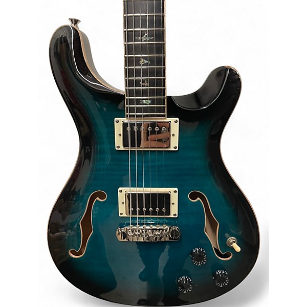 Used PRS SE Hollowbody II Piezo Blue Hollow Body Electric Guitar