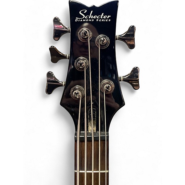 Used Schecter Guitar Research Diamond Series Black Electric Bass Guitar
