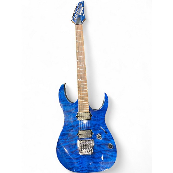 Used Ibanez RG921QMF Premium Blue Solid Body Electric Guitar