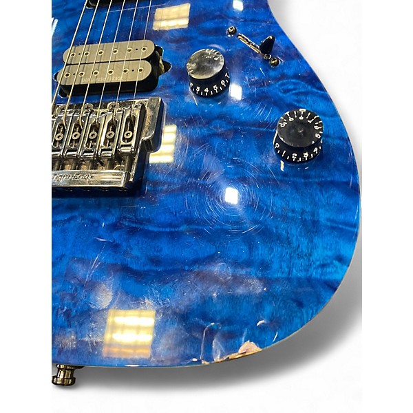 Used Ibanez RG921QMF Premium Blue Solid Body Electric Guitar