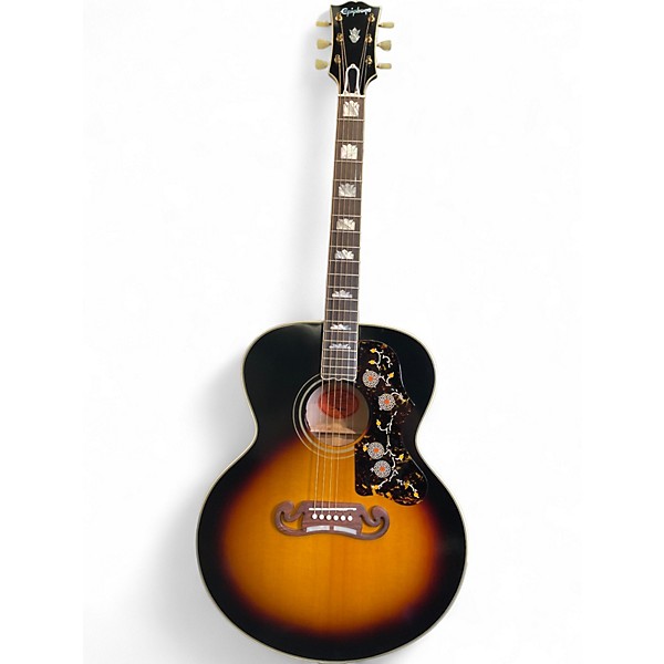 Used Epiphone J 200 1957 2 Color Sunburst Acoustic Electric Guitar