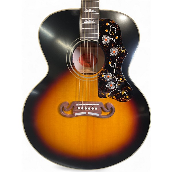 Used Epiphone J 200 1957 2 Color Sunburst Acoustic Electric Guitar