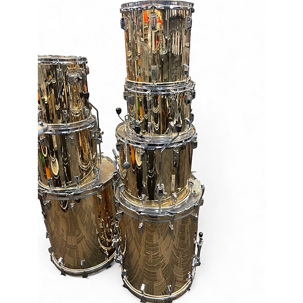 Used Pearl 7 Piece Resurrection Drums Gold Drum Kit