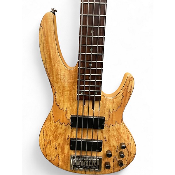 Used ESP LTD B205SM 5 String Natural Electric Bass Guitar