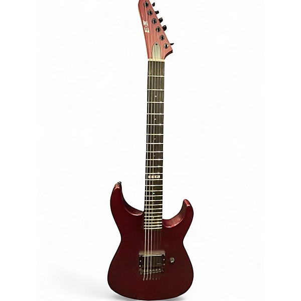 Used ESP E-II M-I Neck Thru DEEP CANDY APPLE RED SATIN Solid Body Electric Guitar