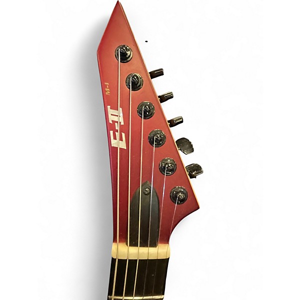 Used ESP E-II M-I Neck Thru DEEP CANDY APPLE RED SATIN Solid Body Electric Guitar