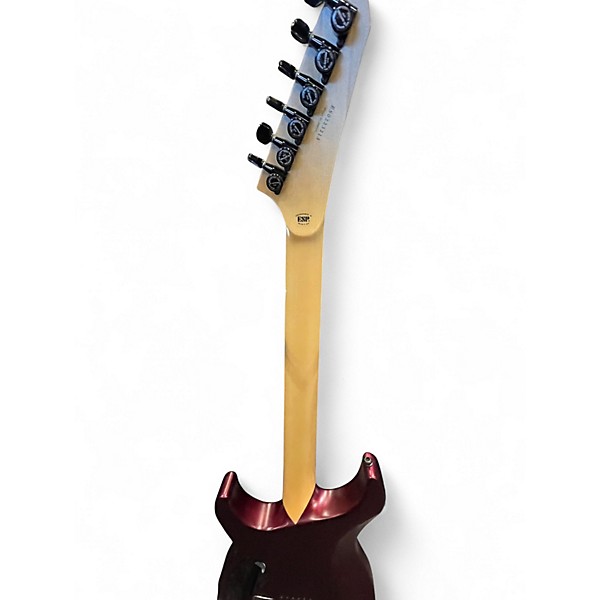 Used ESP E-II M-I Neck Thru DEEP CANDY APPLE RED SATIN Solid Body Electric Guitar