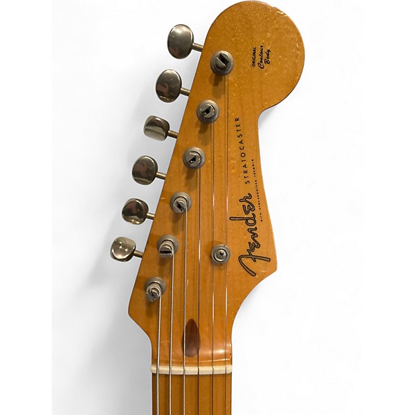 Used Fender STRATOCASTER Black Solid Body Electric Guitar