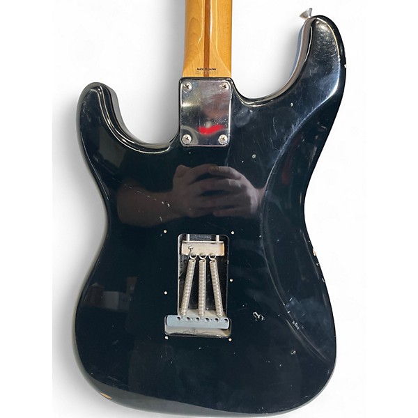 Used Fender STRATOCASTER Black Solid Body Electric Guitar