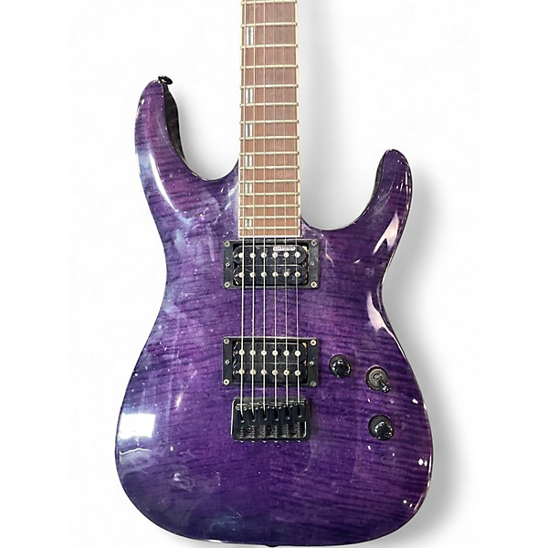 Used ESP LTD H200 TRANSPARENT PURPLE Solid Body Electric Guitar