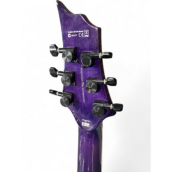 Used ESP LTD H200 TRANSPARENT PURPLE Solid Body Electric Guitar