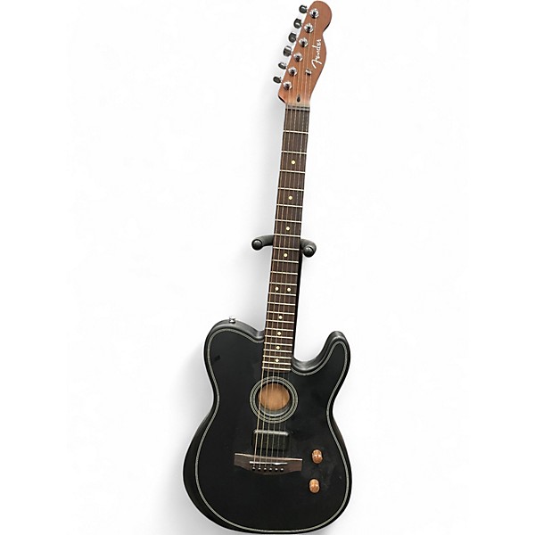 Used Fender Acoustasonic STANDARD Telecaster Black Acoustic Guitar
