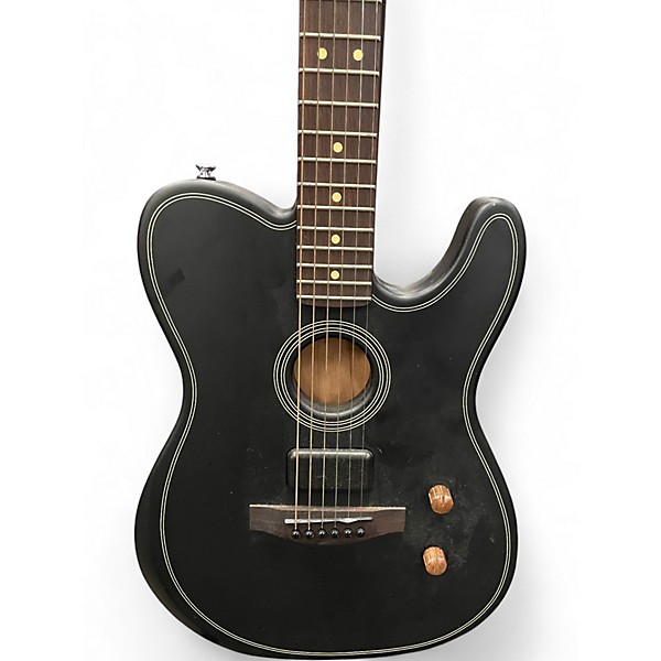Used Fender Acoustasonic STANDARD Telecaster Black Acoustic Guitar