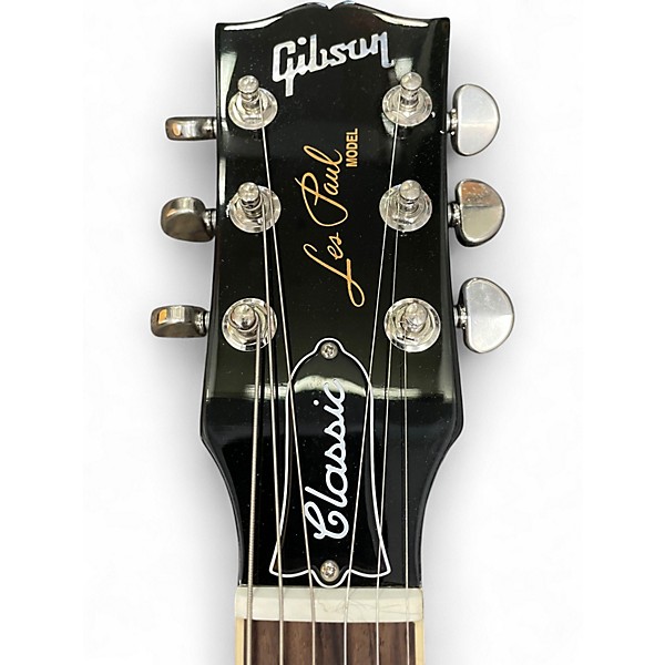 Used Gibson Les Paul Classic Black Solid Body Electric Guitar