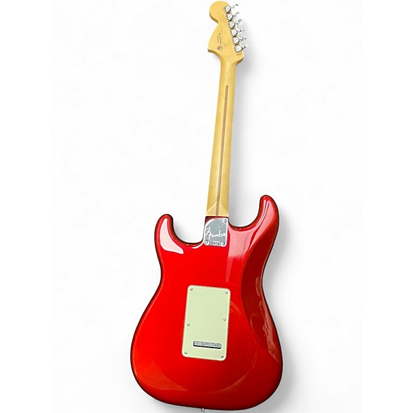 Used Fender Deluxe Stratocaster Candy Apple Red Solid Body Electric Guitar
