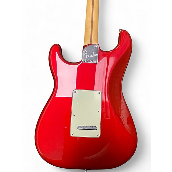 Used Fender Deluxe Stratocaster Candy Apple Red Solid Body Electric Guitar