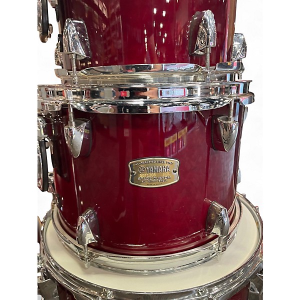 Used Yamaha 5 Piece Stage Custom Wine Red Drum Kit