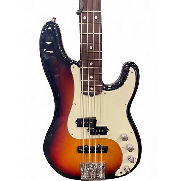 Used 2021 Fender American Elite Precision Bass 3 Color Sunburst Electric Bass Guitar