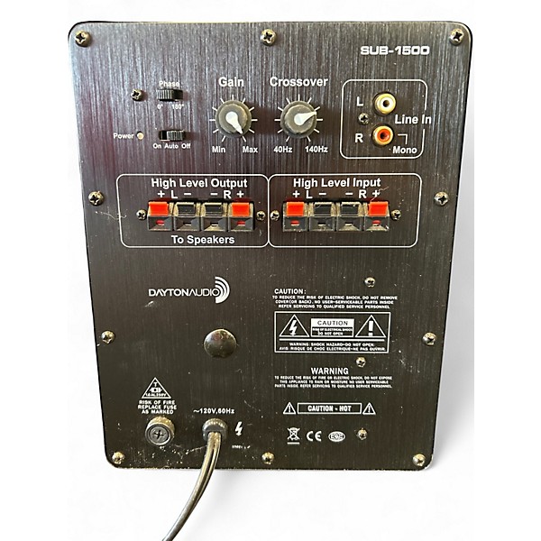 Used Dayton Audio SUB-1500 Powered Subwoofer