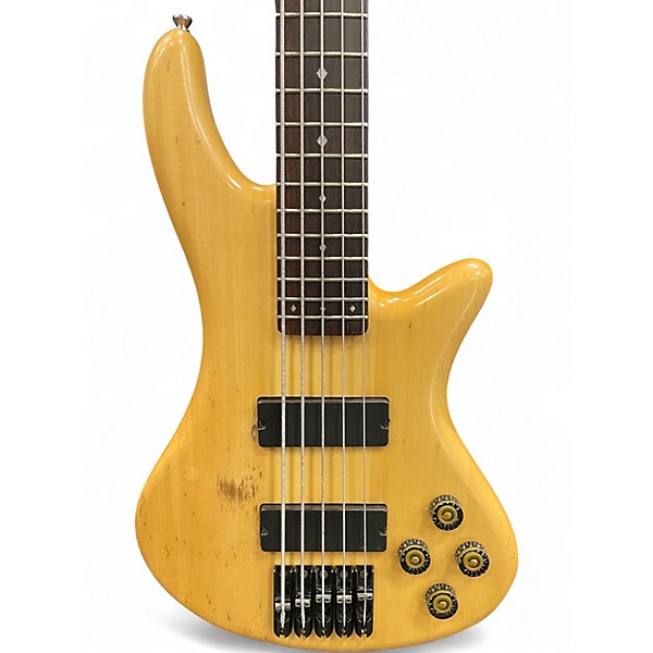 Used Schecter Guitar Research DIAMOND SERIES CUSTOM 5 NATURAL Electric Bass Guitar