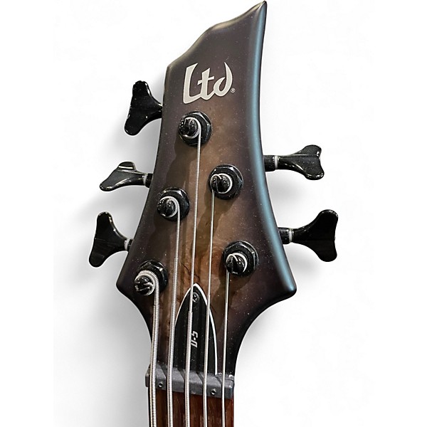 Used Esp LTD D5 Charcoal Burst Electric Bass Guitar