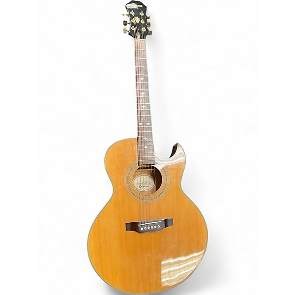 Used Epiphone PR5E Natural Acoustic Electric Guitar