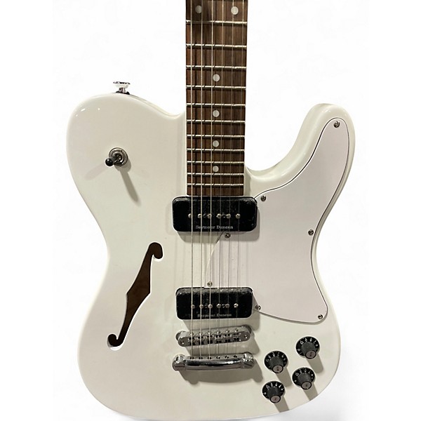 Used Fender JA90 Jim Adkins Thinline Telecaster Arctic White
