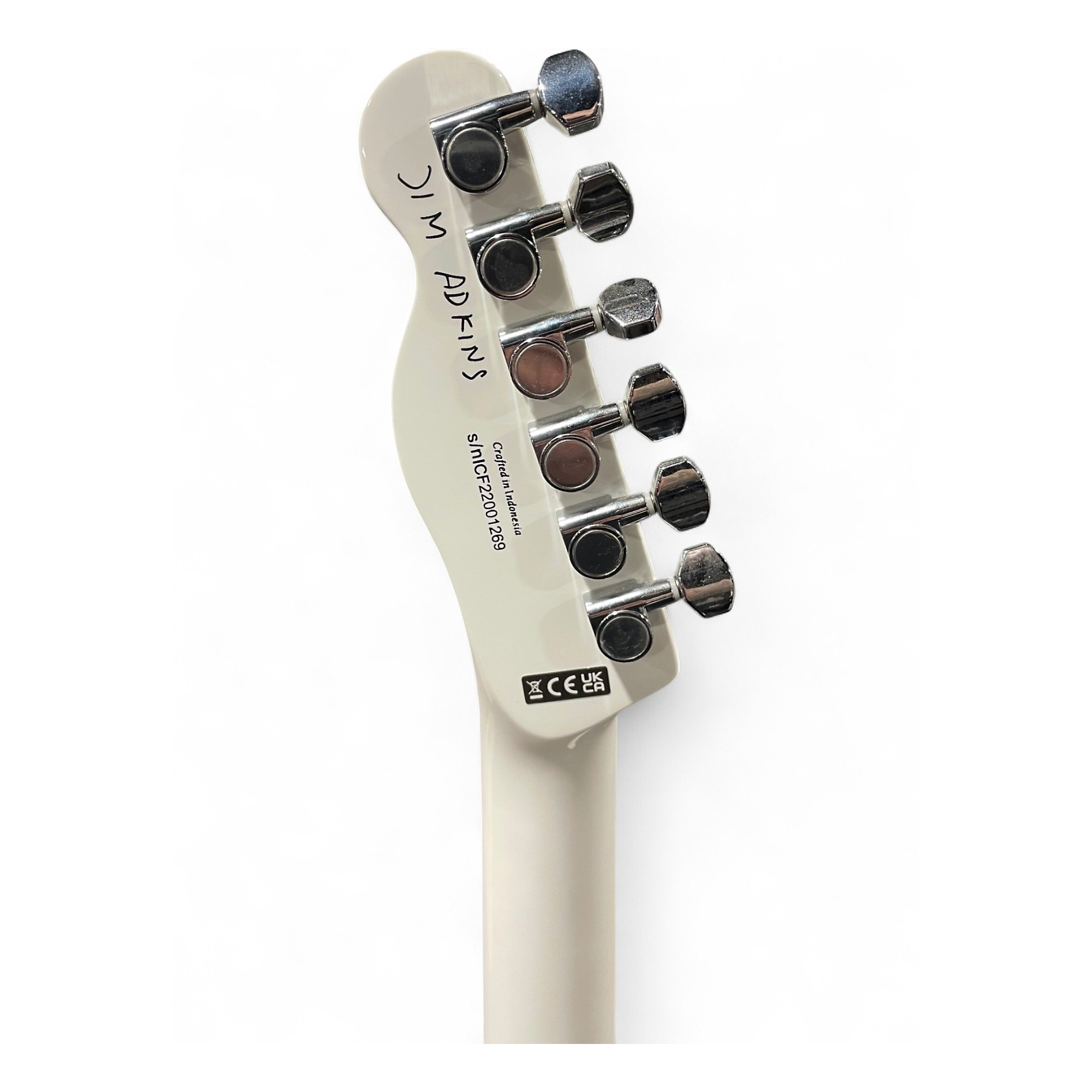 Used Fender JA90 Jim Adkins Thinline Telecaster Arctic White