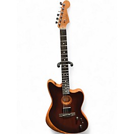 Used Fender Acoustasonic Jazzmaster All-Mahogany Bourbon Burst Acoustic Electric Guitar