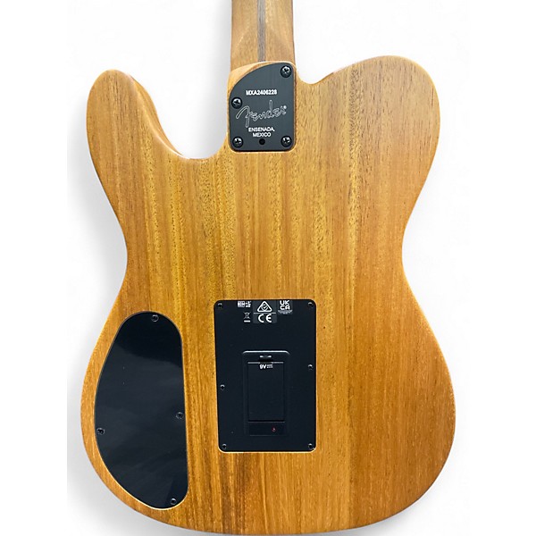 Used Fender Acoustasonic Player Telecaster Black Acoustic Electric Guitar